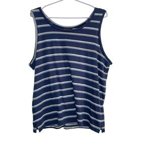Patagonia Mainstay Blue Womens Tank Top Striped Size Large